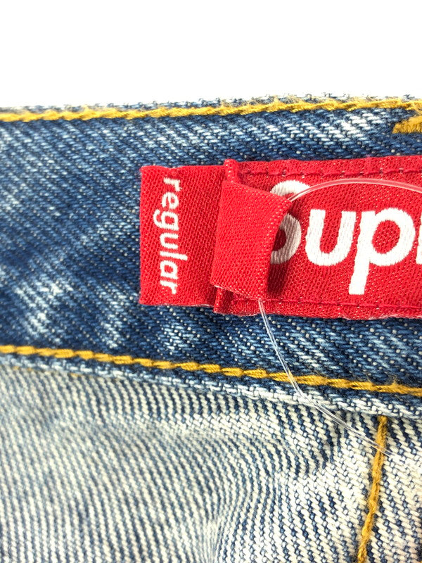 【中古品】【メンズ】 SUPREME シュプリーム 25SS　REGULAR JEAN NEWSPAPER レギュラー ジーンズ ニュースペーパー ボトムス 149-260610-rt-19-tagh サイズ：32 カラー：レッド 万代Net店