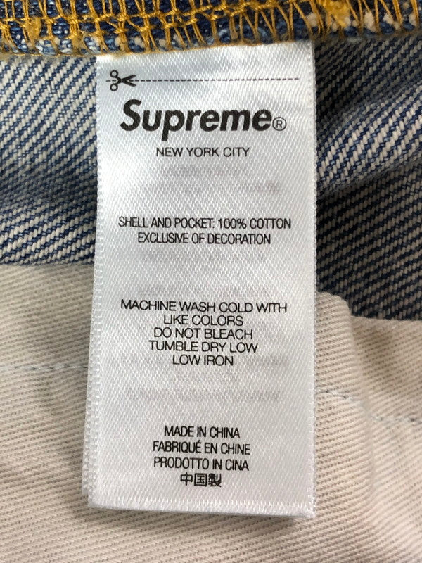 【中古品】【メンズ】 SUPREME シュプリーム 25SS　REGULAR JEAN NEWSPAPER レギュラー ジーンズ ニュースペーパー ボトムス 149-260610-rt-19-tagh サイズ：32 カラー：レッド 万代Net店