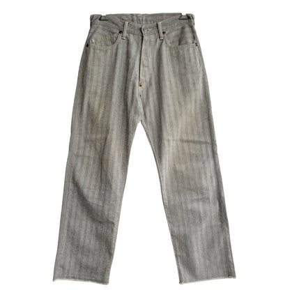 【中古品】【メンズ】 EVISU エヴィス HERRINGBONE DENIM PANTS LOT.2007 ヘリンボーン デニムパンツ 新恵美寿神頭 156-260623-as-23-izu サイズ：32×35 カラー：グレー系 万代Net店