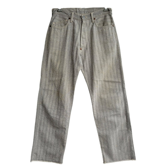 【中古品】【メンズ】 EVISU エヴィス HERRINGBONE DENIM PANTS LOT.2007 ヘリンボーン デニムパンツ 新恵美寿神頭 156-260623-as-23-izu サイズ：32×35 カラー：グレー系 万代Net店