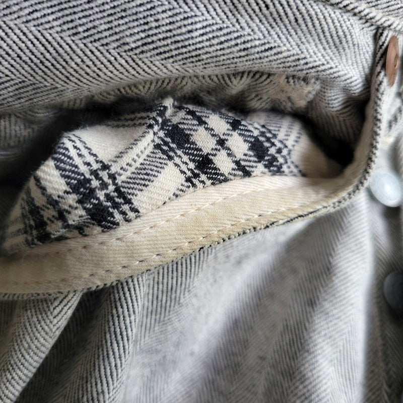 【中古品】【メンズ】 EVISU エヴィス HERRINGBONE DENIM PANTS LOT.2007 ヘリンボーン デニムパンツ 新恵美寿神頭 156-260623-as-23-izu サイズ：32×35 カラー：グレー系 万代Net店