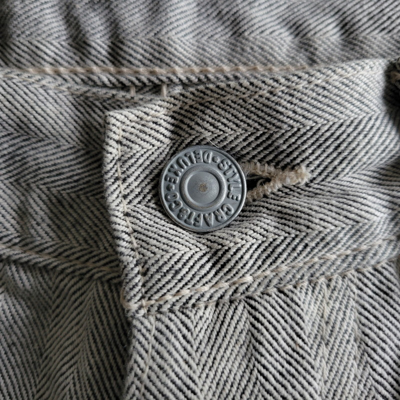 【中古品】【メンズ】 EVISU エヴィス HERRINGBONE DENIM PANTS LOT.2007 ヘリンボーン デニムパンツ 新恵美寿神頭 156-260623-as-23-izu サイズ：32×35 カラー：グレー系 万代Net店