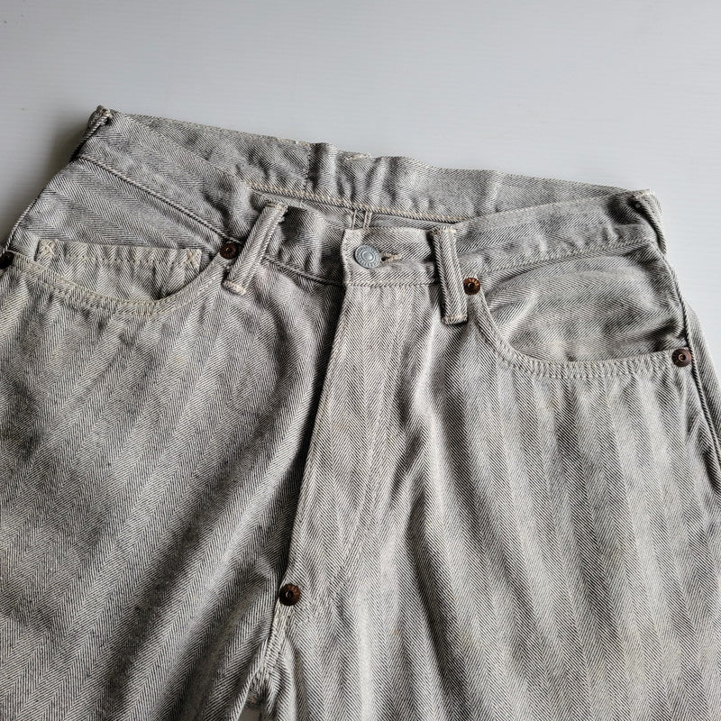 【中古品】【メンズ】 EVISU エヴィス HERRINGBONE DENIM PANTS LOT.2007 ヘリンボーン デニムパンツ 新恵美寿神頭 156-260623-as-23-izu サイズ：32×35 カラー：グレー系 万代Net店
