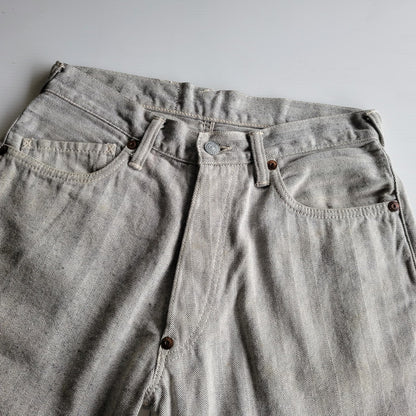 【中古品】【メンズ】 EVISU エヴィス HERRINGBONE DENIM PANTS LOT.2007 ヘリンボーン デニムパンツ 新恵美寿神頭 156-260623-as-23-izu サイズ：32×35 カラー：グレー系 万代Net店