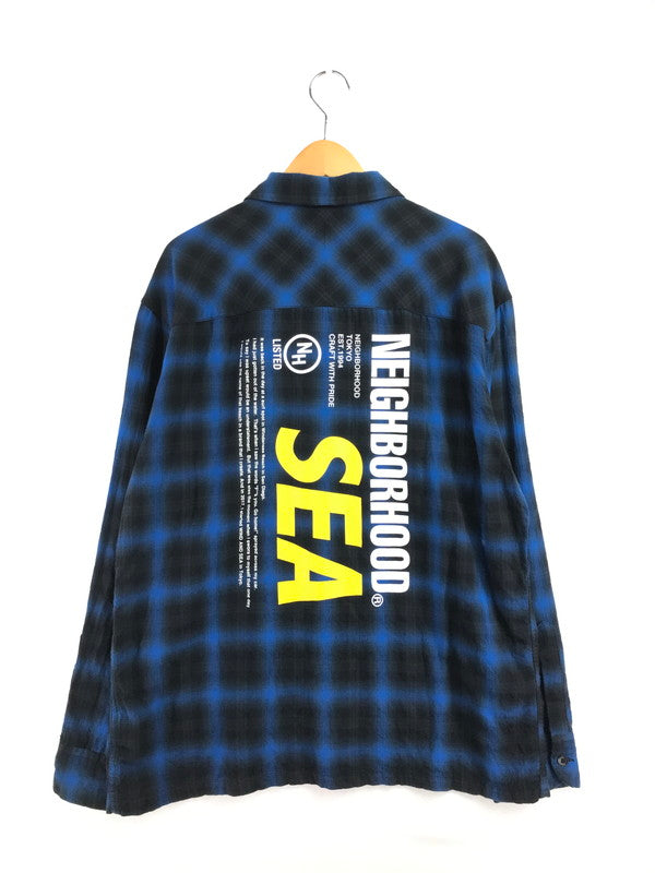 【中古品】【メンズ】 × WIND AND SEA ウィンダンシー コラボ CHECK L/S SHIRT 201AQWSN-SHM01S チェック ロングスリーブ シャツ 長袖 シャツ 142-260625-YY-06-tagh サイズ：L カラー：ブルー 万代Net店