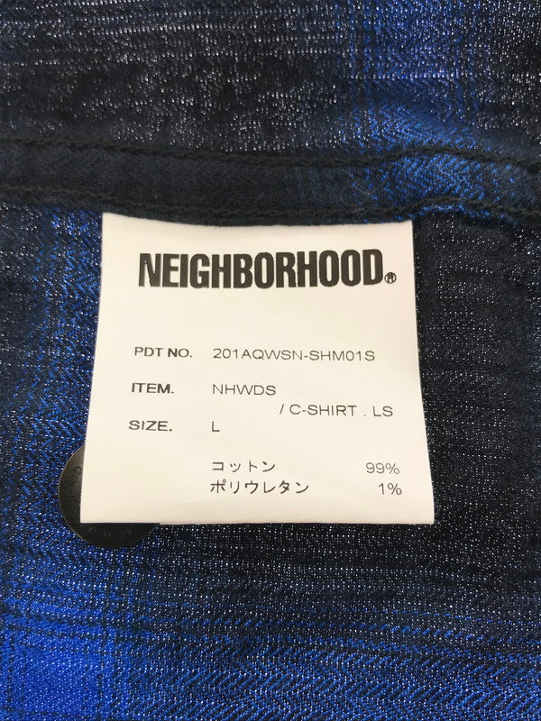 【中古品】【メンズ】 × WIND AND SEA ウィンダンシー コラボ CHECK L/S SHIRT 201AQWSN-SHM01S チェック ロングスリーブ シャツ 長袖 シャツ 142-260625-YY-06-tagh サイズ：L カラー：ブルー 万代Net店