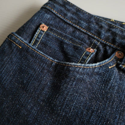 【中古品】【メンズ】 THE FLAT HEAD ザフラットヘッド TIGHT TAPERED DENIM PANTS FN-D109 タイトテーパード デニムパンツ ジーンズ 156-260623-as-22-izu サイズ：32 カラー：インディゴ 万代Net店