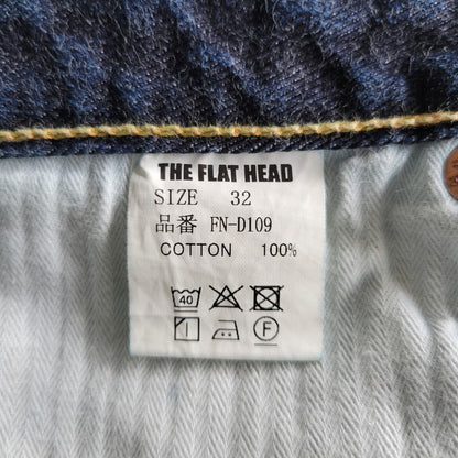 【中古品】【メンズ】 THE FLAT HEAD ザフラットヘッド TIGHT TAPERED DENIM PANTS FN-D109 タイトテーパード デニムパンツ ジーンズ 156-260623-as-22-izu サイズ：32 カラー：インディゴ 万代Net店