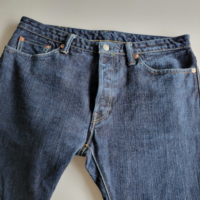 【中古品】【メンズ】 THE FLAT HEAD ザフラットヘッド TIGHT TAPERED DENIM PANTS FN-D109 タイトテーパード デニムパンツ ジーンズ 156-260623-as-22-izu サイズ：32 カラー：インディゴ 万代Net店