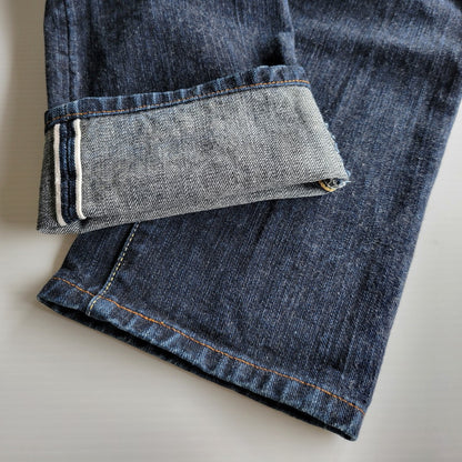 【中古品】【メンズ】 THE FLAT HEAD ザフラットヘッド TIGHT TAPERED DENIM PANTS FN-D109 タイトテーパード デニムパンツ ジーンズ 156-260623-as-22-izu サイズ：32 カラー：インディゴ 万代Net店