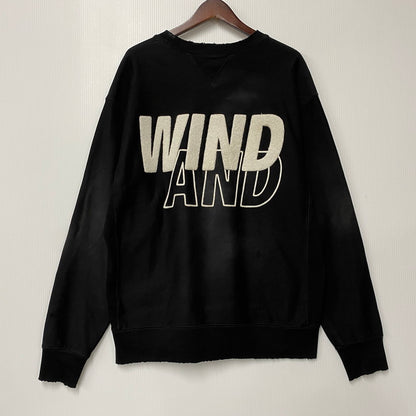 【中古品】【メンズ】 WIND AND SEA ウィンダンシー WDS-O-23-Q2-CS-02 SEA DAMAGED CREWNECK シー ダメージ クルーネック トップス 長袖 142-260615-cs-05-izu サイズ：L カラー：ブラック 万代Net店