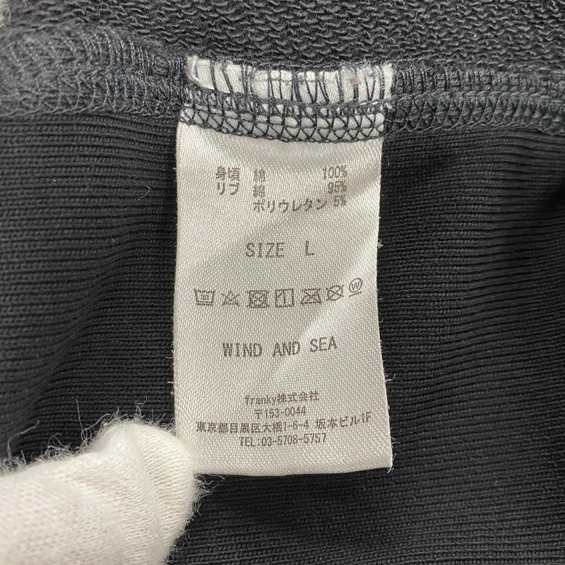 【中古品】【メンズ】 WIND AND SEA ウィンダンシー WDS-O-23-Q2-CS-02 SEA DAMAGED CREWNECK シー ダメージ クルーネック トップス 長袖 142-260615-cs-05-izu サイズ：L カラー：ブラック 万代Net店