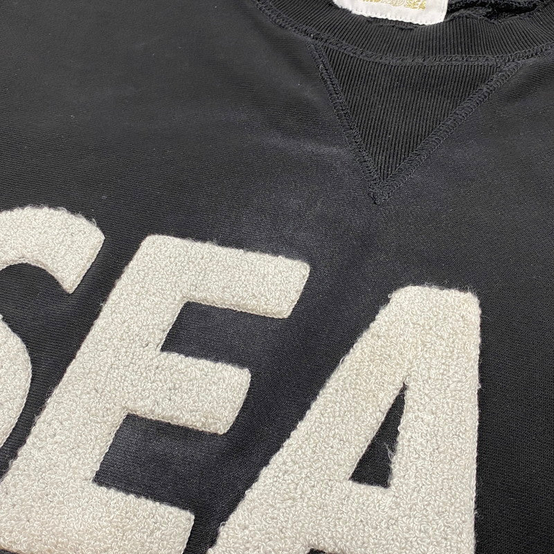 【中古品】【メンズ】 WIND AND SEA ウィンダンシー WDS-O-23-Q2-CS-02 SEA DAMAGED CREWNECK シー ダメージ クルーネック トップス 長袖 142-260615-cs-05-izu サイズ：L カラー：ブラック 万代Net店