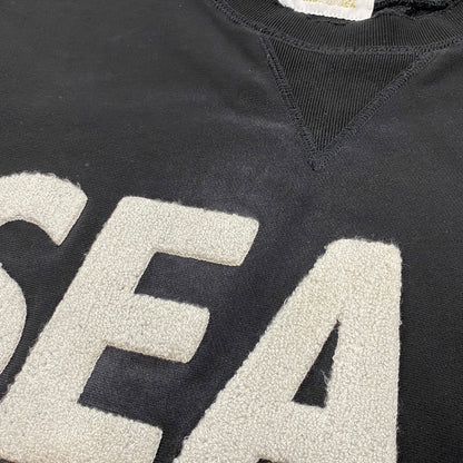 【中古品】【メンズ】 WIND AND SEA ウィンダンシー WDS-O-23-Q2-CS-02 SEA DAMAGED CREWNECK シー ダメージ クルーネック トップス 長袖 142-260615-cs-05-izu サイズ：L カラー：ブラック 万代Net店