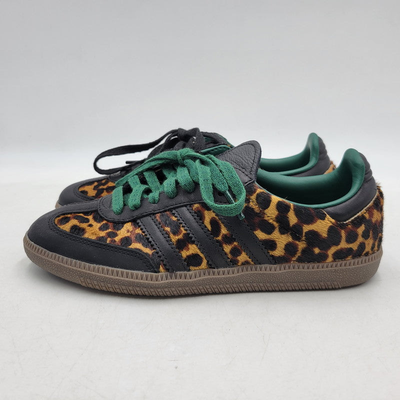 【中古品】【レディース】 adidas アディダス WOMEN'S SAMBA OG "LEOPARD/COLLEGIATE GREEN" JI2735 サンバ OG スニーカー シューズ 靴 161-260424-ay-08-izu サイズ：23cm カラー：CBLACK/CGREEN/CREWHT 万代Net店