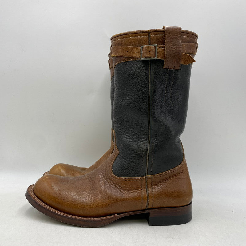 【中古品】【メンズ】 FAR EASTERN ENTHUSIAST ファーイースタンエンスージアスト PECOS BOOTS ペコスブーツ シューズ 靴 164-260422-as-19-izu サイズ：8 1/2 カラー：ブラウン×ブラック 万代Net店