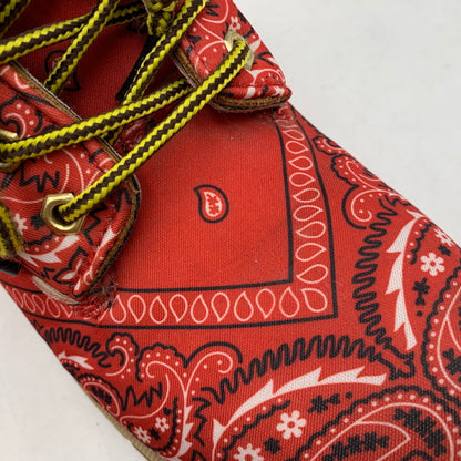 【現状渡し品】【メンズ】 NOT FOR SALE ノットフォーセール × ROGIC ロジック PAISLEY BOOTS ペイズリー ブーツ シューズ 靴 164-260416-as-12-izu サイズ：M カラー：レッド 万代Net店