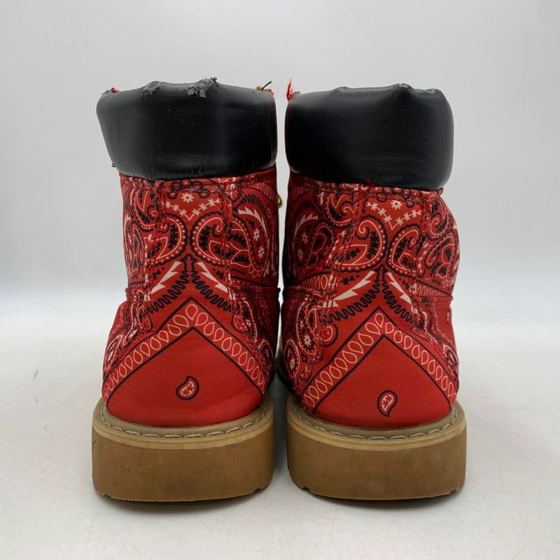 【現状渡し品】【メンズ】 NOT FOR SALE ノットフォーセール × ROGIC ロジック PAISLEY BOOTS ペイズリー ブーツ シューズ 靴 164-260416-as-12-izu サイズ：M カラー：レッド 万代Net店