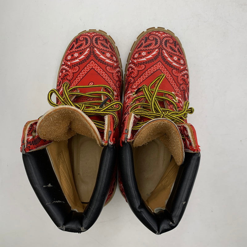【現状渡し品】【メンズ】 NOT FOR SALE ノットフォーセール × ROGIC ロジック PAISLEY BOOTS ペイズリー ブーツ シューズ 靴 164-260416-as-12-izu サイズ：M カラー：レッド 万代Net店