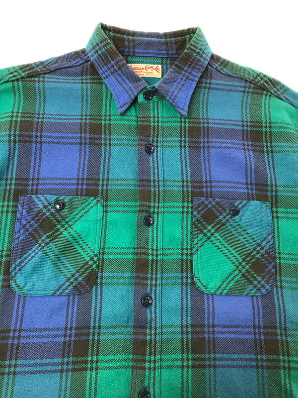 【中古品】【メンズ】 SUGAR CANE シュガーケーン TWILL CHECK WORK SHIRT SC29152 ツイル チェック ワークシャツ 長袖シャツ 145-260925-na-14-tagh サイズ：XL カラー：マルチカラー 万代Net店