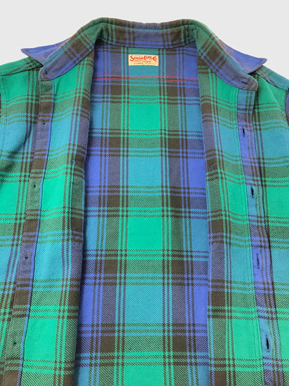 【中古品】【メンズ】 SUGAR CANE シュガーケーン TWILL CHECK WORK SHIRT SC29152 ツイル チェック ワークシャツ 長袖シャツ 145-260925-na-14-tagh サイズ：XL カラー：マルチカラー 万代Net店
