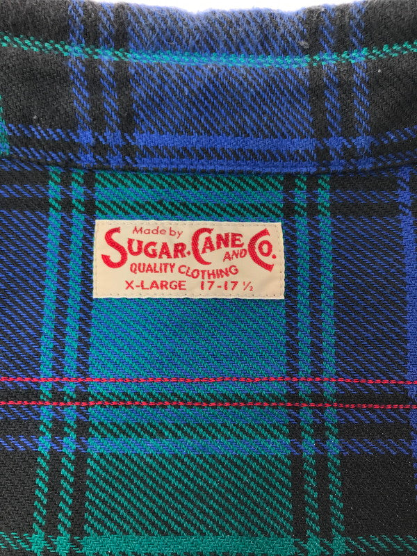 【中古品】【メンズ】 SUGAR CANE シュガーケーン TWILL CHECK WORK SHIRT SC29152 ツイル チェック ワークシャツ 長袖シャツ 145-260925-na-14-tagh サイズ：XL カラー：マルチカラー 万代Net店