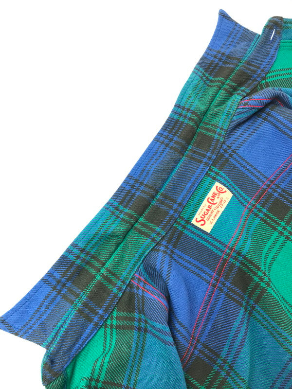 【中古品】【メンズ】 SUGAR CANE シュガーケーン TWILL CHECK WORK SHIRT SC29152 ツイル チェック ワークシャツ 長袖シャツ 145-260925-na-14-tagh サイズ：XL カラー：マルチカラー 万代Net店
