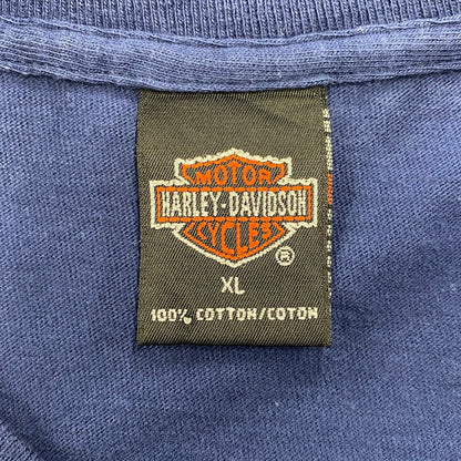 【中古品】【メンズ】 HARLEY-DAVIDSON ハーレーダビッドソン USA製 c1998 EAGLE PRINT SS TEE イーグル プリント ショートスリーブ ティー トップス 半袖 146-260615-cs-09-izu サイズ：XL カラー：ネイビー 万代Net店