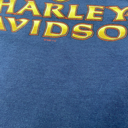 【中古品】【メンズ】 HARLEY-DAVIDSON ハーレーダビッドソン USA製 c1998 EAGLE PRINT SS TEE イーグル プリント ショートスリーブ ティー トップス 半袖 146-260615-cs-09-izu サイズ：XL カラー：ネイビー 万代Net店