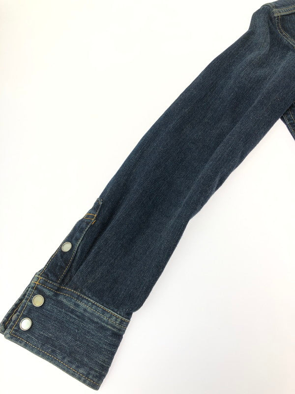 【中古品】【メンズ】 THE FLAT HEAD ザフラットヘッド DENIM WESTERN L/S SHIRT デニム ウエスタン シャツ 長袖シャツ 145-261001-na-22-tagh サイズ：L(40) カラー：インディゴ 万代Net店