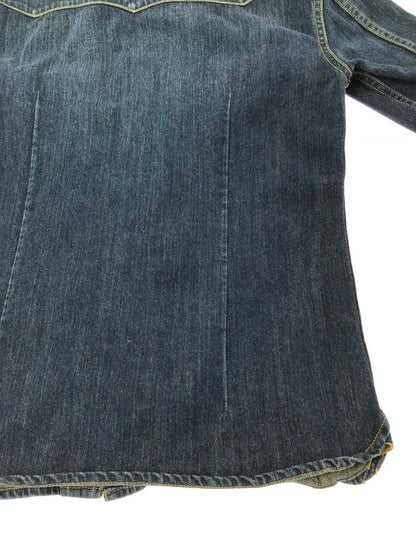【中古品】【メンズ】 THE FLAT HEAD ザフラットヘッド DENIM WESTERN L/S SHIRT デニム ウエスタン シャツ 長袖シャツ 145-261001-na-22-tagh サイズ：L(40) カラー：インディゴ 万代Net店