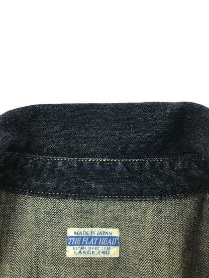 【中古品】【メンズ】 THE FLAT HEAD ザフラットヘッド DENIM WESTERN L/S SHIRT デニム ウエスタン シャツ 長袖シャツ 145-261001-na-22-tagh サイズ：L(40) カラー：インディゴ 万代Net店