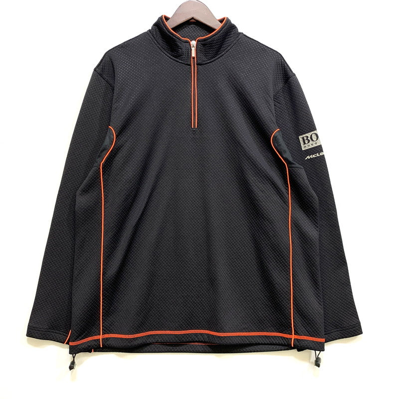 【中古品】【メンズ】 HUGO BOSS ヒューゴボス MCLAREN HALF ZIP TRAINER マクラーレン ハーフ ジップ トレーナー トップス 長袖 141-260714-cs-14-izu サイズ：XL カラー：ブラック 万代Net店