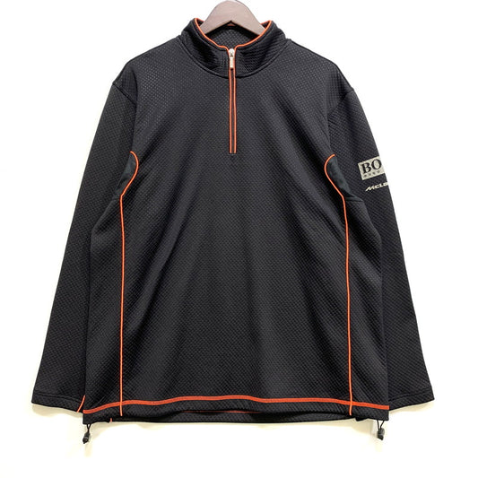 【中古品】【メンズ】 HUGO BOSS ヒューゴボス MCLAREN HALF ZIP TRAINER マクラーレン ハーフ ジップ トレーナー トップス 長袖 141-260714-cs-14-izu サイズ：XL カラー：ブラック 万代Net店