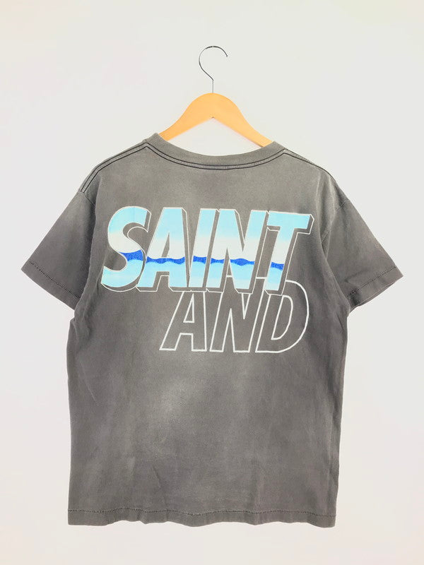【中古品】【メンズ】 SAINT MICHAEL セント マイケル × WIND AND SEA ウィンダンシー 21AW SS T-SHIRT SM-A21-0000-062 ショートスリーブ Tシャツ 142-260523-rt-18-tagh サイズ：S カラー：グレー 万代Net店