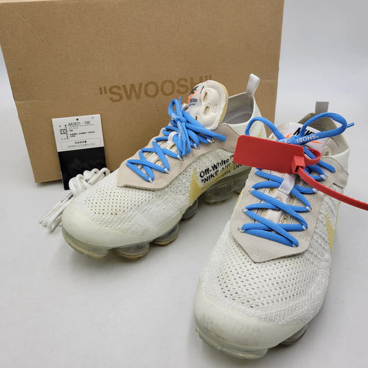 【中古品】【メンズ】 NIKE ナイキ × OFF-WHITE オフホワイト AIR VAPORMAX FK AA3831-100 エア ヴェイパーマックス フライニット コラボ スニーカー シューズ 靴 160-260603-ay-03-izu サイズ：27.5cm カラー：WHITE/BLACK-TOTAL ORANGE 万代Net店