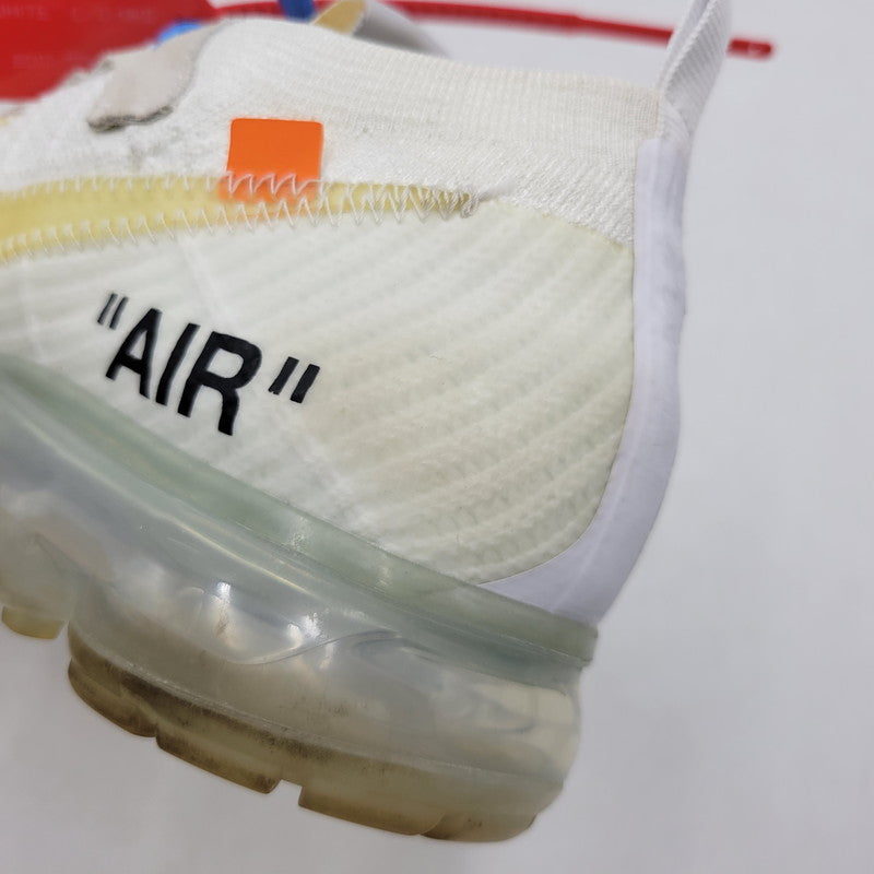 【中古品】【メンズ】 NIKE ナイキ × OFF-WHITE オフホワイト AIR VAPORMAX FK AA3831-100 エア ヴェイパーマックス フライニット コラボ スニーカー シューズ 靴 160-260603-ay-03-izu サイズ：27.5cm カラー：WHITE/BLACK-TOTAL ORANGE 万代Net店