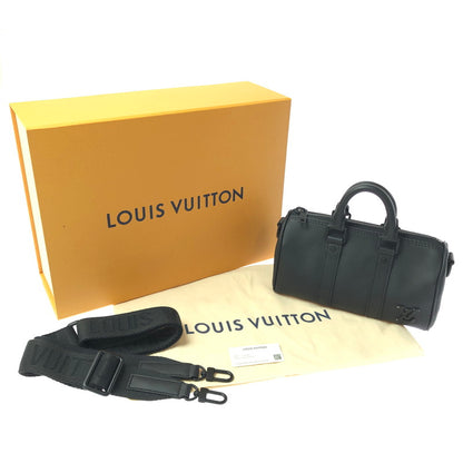 【中古美品】【メンズ】 LOUIS VUITTON ルイ・ヴィトン AEROGRAM KEEPALL XS M80950 アエログラム キーポルXS ミニボストンバッグ 鞄 179-260618-rt-09-tagh カラー：ブラック 万代Net店