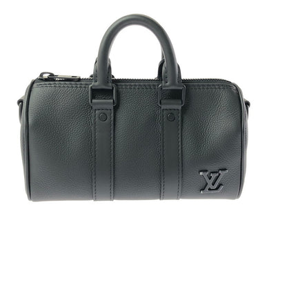 【中古美品】【メンズ】 LOUIS VUITTON ルイ・ヴィトン AEROGRAM KEEPALL XS M80950 アエログラム キーポルXS ミニボストンバッグ 鞄 179-260618-rt-09-tagh カラー：ブラック 万代Net店