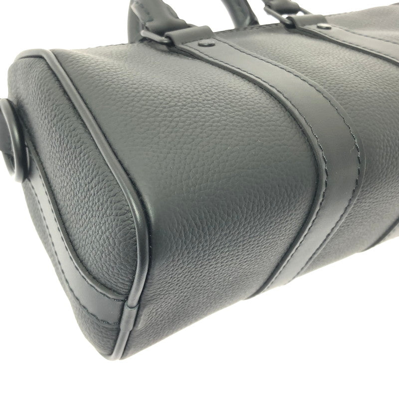 【中古美品】【メンズ】 LOUIS VUITTON ルイ・ヴィトン AEROGRAM KEEPALL XS M80950 アエログラム キーポルXS ミニボストンバッグ 鞄 179-260618-rt-09-tagh カラー：ブラック 万代Net店