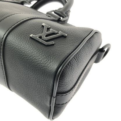 【中古美品】【メンズ】 LOUIS VUITTON ルイ・ヴィトン AEROGRAM KEEPALL XS M80950 アエログラム キーポルXS ミニボストンバッグ 鞄 179-260618-rt-09-tagh カラー：ブラック 万代Net店