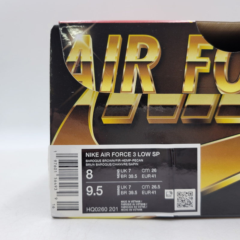 【中古品】【メンズ/レディース】 NIKE ナイキ × NIGO ニゴー AIR FORCE 3 LOW SP HQ0260-201 エア フォース 3 ロー SP スニーカー シューズ 靴 160-260522-as-08-izu サイズ：26cm カラー：BAROQUE BROWN/FIR-HEMP-PECAN 万代Net店