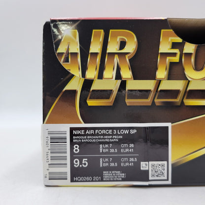 【中古品】【メンズ/レディース】 NIKE ナイキ × NIGO ニゴー AIR FORCE 3 LOW SP HQ0260-201 エア フォース 3 ロー SP スニーカー シューズ 靴 160-260522-as-08-izu サイズ：26cm カラー：BAROQUE BROWN/FIR-HEMP-PECAN 万代Net店