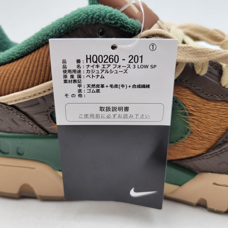 【中古品】【メンズ/レディース】 NIKE ナイキ × NIGO ニゴー AIR FORCE 3 LOW SP HQ0260-201 エア フォース 3 ロー SP スニーカー シューズ 靴 160-260522-as-08-izu サイズ：26cm カラー：BAROQUE BROWN/FIR-HEMP-PECAN 万代Net店