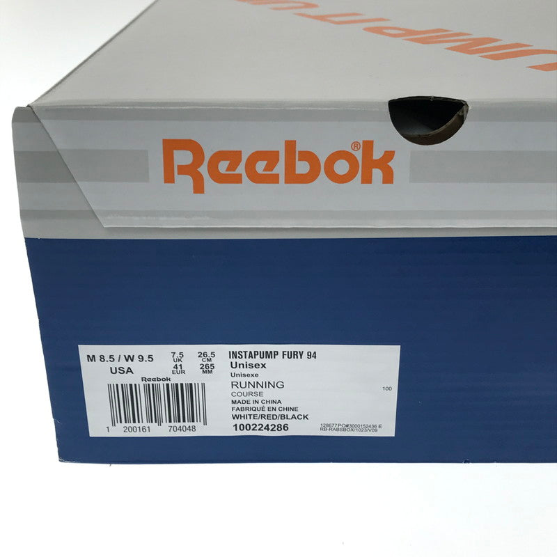 【中古美品】【メンズ】 REEBOK リーボック ×KOSHI INABA 稲葉浩志 100224286 INSTAPUMP FURY 94 MAGMA インスタポンプ フューリー スニーカー 靴 162-260510-na-09-tagh サイズ：26.5cm US 8.5 カラー：WHITE/RED/BLACK 万代Net店