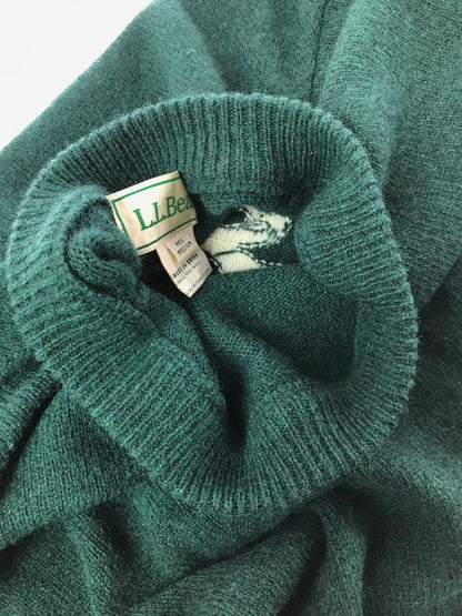 【中古品】【メンズ】 L.L.BEAN エルエルビーン WOOLWICH SWEATER SCRIPT LOGO 3575-4043 ウーリッジ セーター スクリプト ロゴ ニット 144-260925-na-05-tagh サイズ：M カラー：グリーン 万代Net店