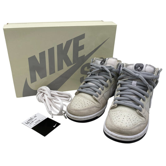【中古品】【メンズ/レディース】 NIKE SB ナイキエスビー × ANTIHERO アンタイヒーロー HM5837-100 DUNK HIGH QS ダンク ハイ スニーカー 靴 160-260423-kh-10-izu サイズ：26 カラー：WHITE/WHITE-BLACK 万代Net店