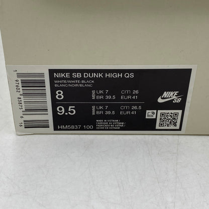 【中古品】【メンズ/レディース】 NIKE SB ナイキエスビー × ANTIHERO アンタイヒーロー HM5837-100 DUNK HIGH QS ダンク ハイ スニーカー 靴 160-260423-kh-10-izu サイズ：26 カラー：WHITE/WHITE-BLACK 万代Net店