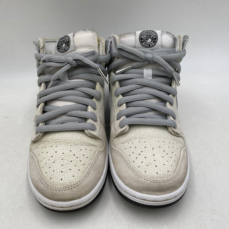【中古品】【メンズ/レディース】 NIKE SB ナイキエスビー × ANTIHERO アンタイヒーロー HM5837-100 DUNK HIGH QS ダンク ハイ スニーカー 靴 160-260423-kh-10-izu サイズ：26 カラー：WHITE/WHITE-BLACK 万代Net店