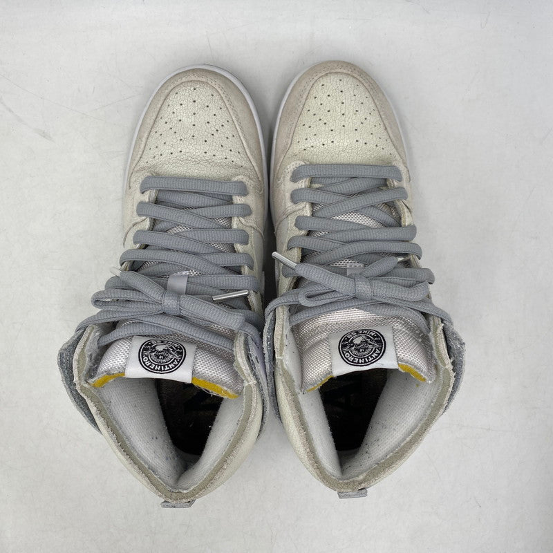 【中古品】【メンズ/レディース】 NIKE SB ナイキエスビー × ANTIHERO アンタイヒーロー HM5837-100 DUNK HIGH QS ダンク ハイ スニーカー 靴 160-260423-kh-10-izu サイズ：26 カラー：WHITE/WHITE-BLACK 万代Net店